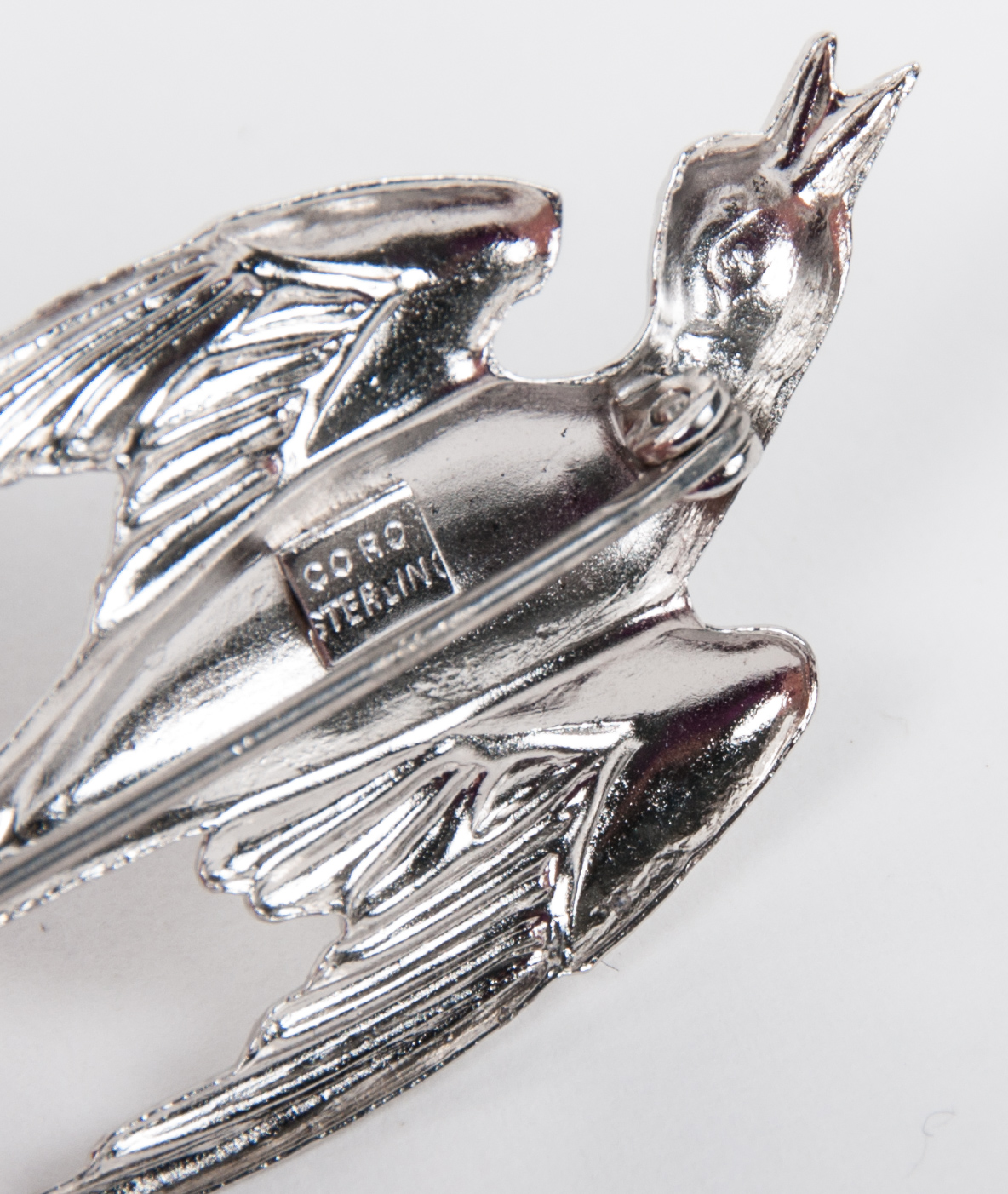 Vintage Sterling Silver Swallow Brooch by Coro