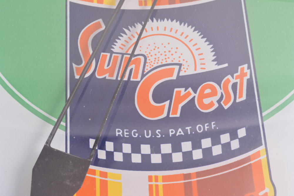 Telechron Inc. Sun Crest Soda Back-Lit Advertising Clock