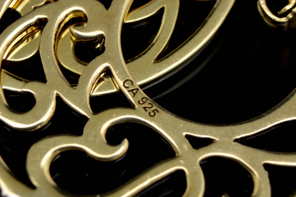 Vermeil and CZ Hoop Earrings