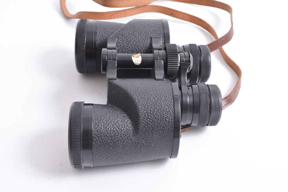 Vintage Wards Binoculars with Leather Case