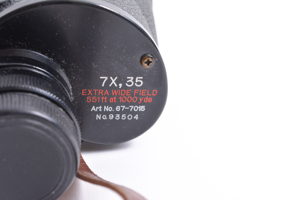 Vintage Wards Binoculars with Leather Case