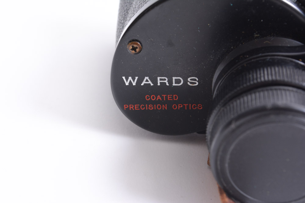 Vintage Wards Binoculars with Leather Case