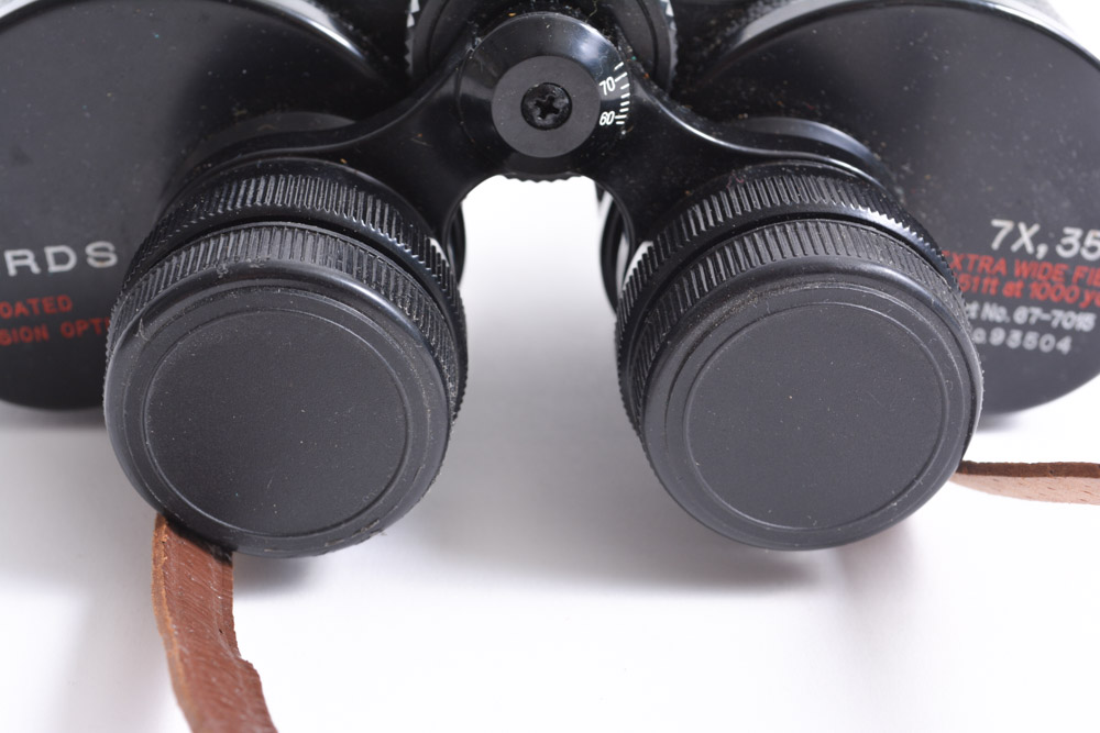 Vintage Wards Binoculars with Leather Case