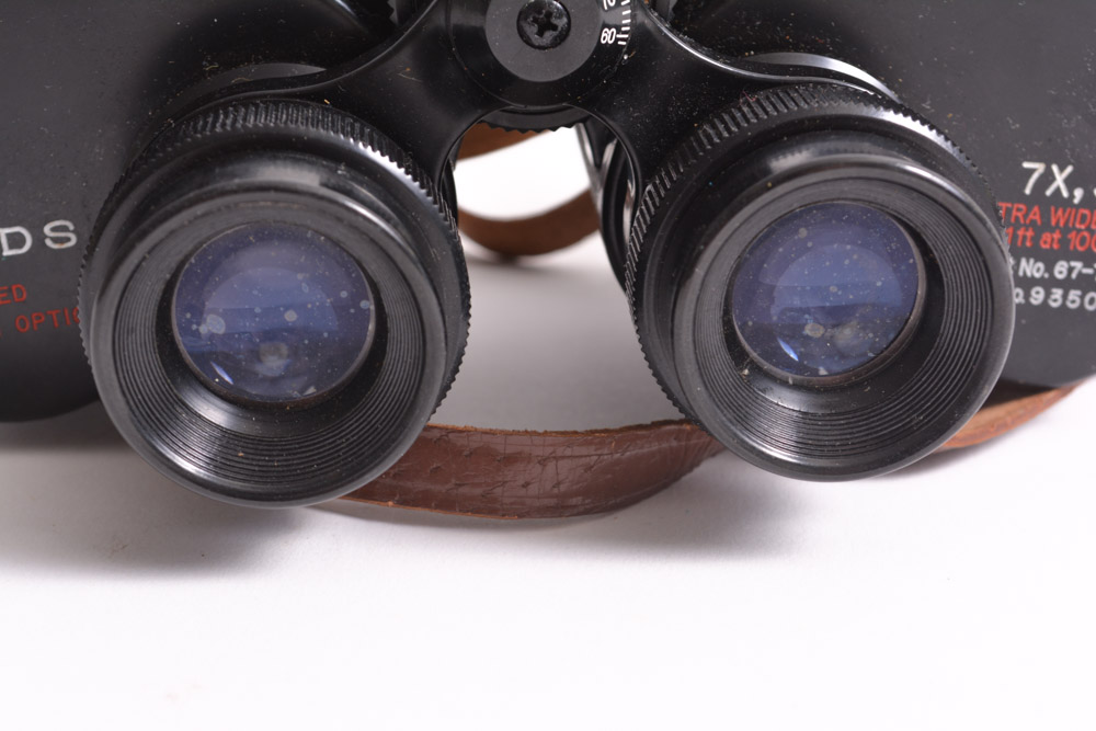 Vintage Wards Binoculars with Leather Case