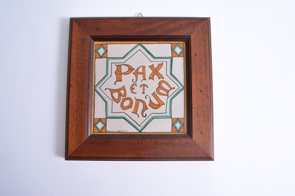 "Pax et Bonum" Plaque and Buon Ricordo Touring Club Plate