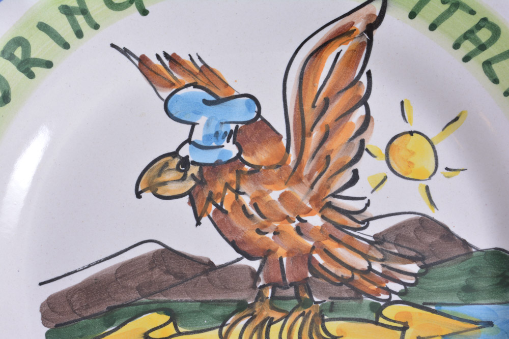 "Pax et Bonum" Plaque and Buon Ricordo Touring Club Plate