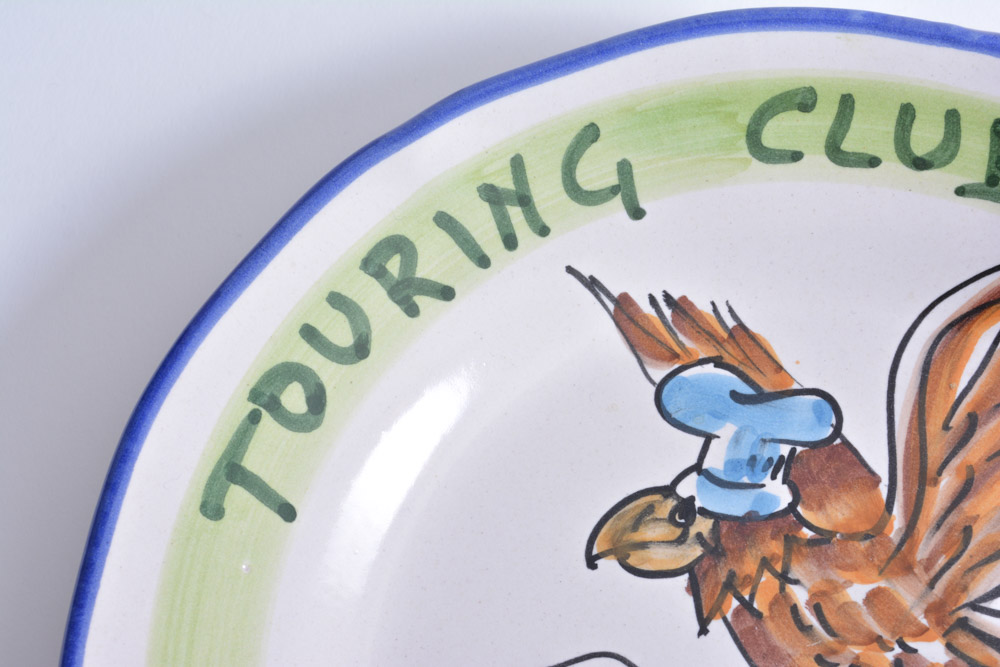 "Pax et Bonum" Plaque and Buon Ricordo Touring Club Plate