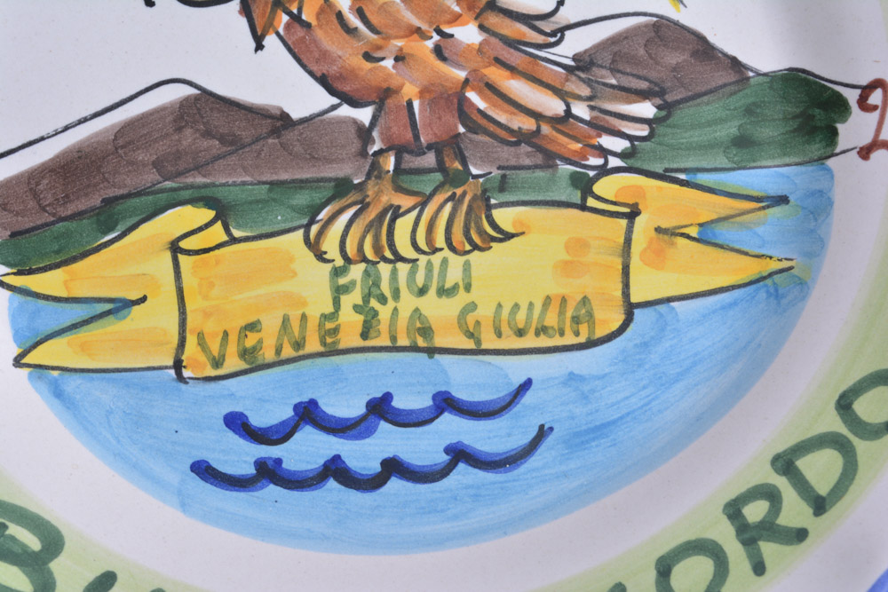 "Pax et Bonum" Plaque and Buon Ricordo Touring Club Plate