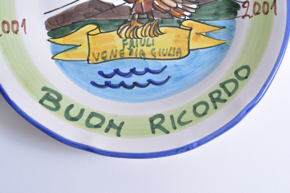 "Pax et Bonum" Plaque and Buon Ricordo Touring Club Plate