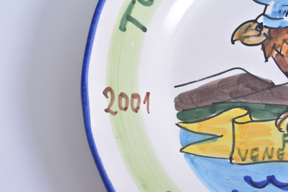 "Pax et Bonum" Plaque and Buon Ricordo Touring Club Plate