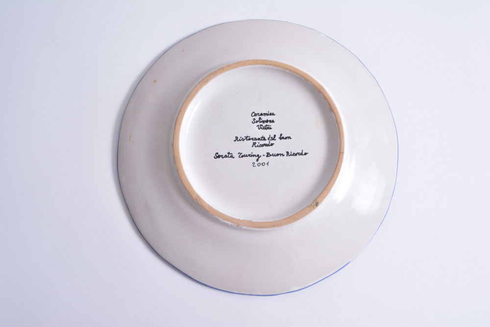 "Pax et Bonum" Plaque and Buon Ricordo Touring Club Plate