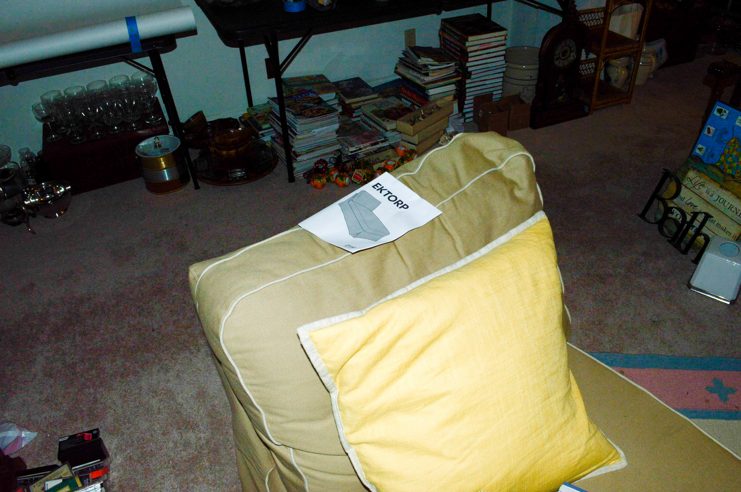 IKEA Ektorp Chaise Chair with Two Slip Covers