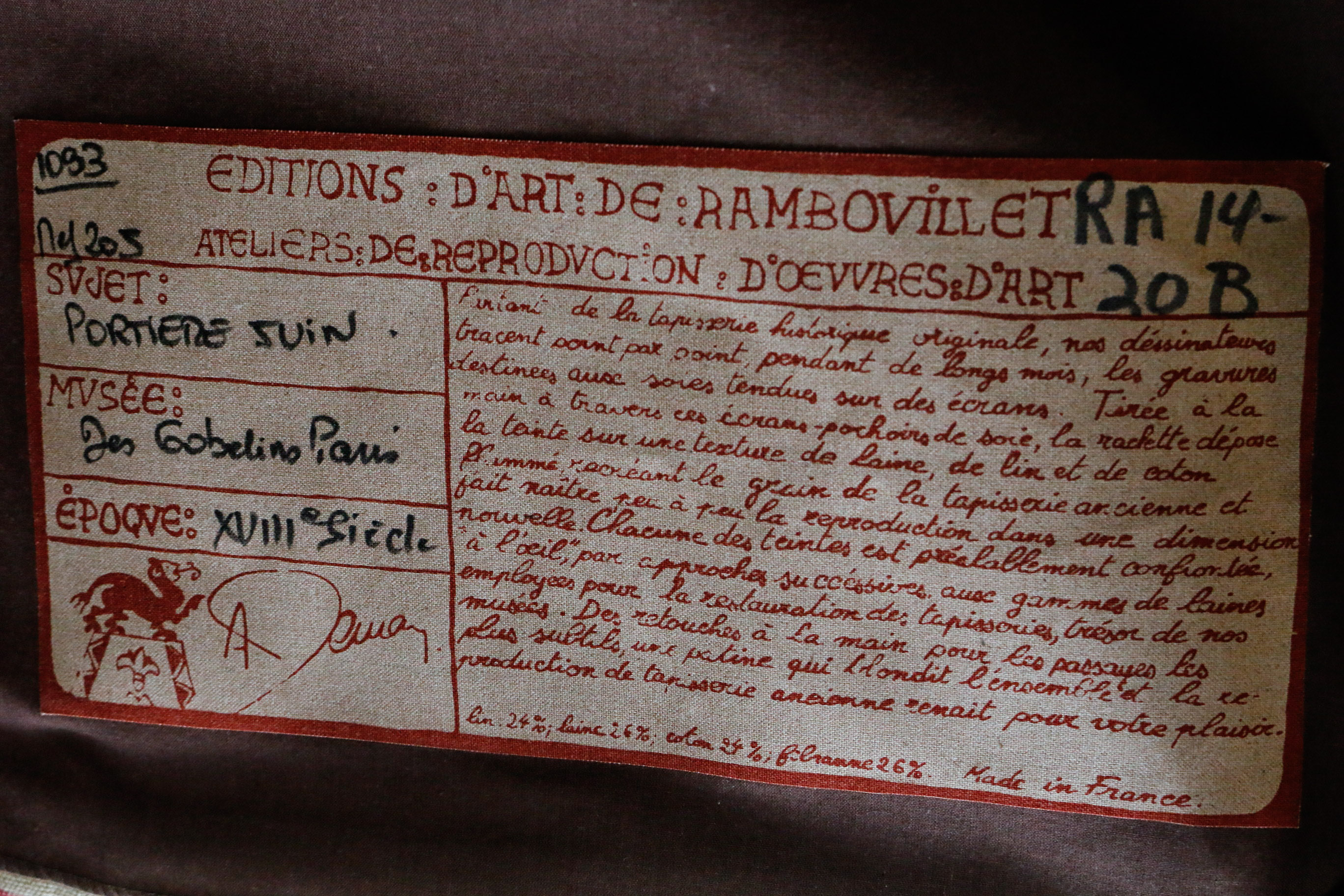 De Arte De Rambouillet Tapestry