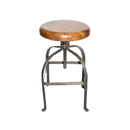 Contemporary Industrial Style Swivel Stool