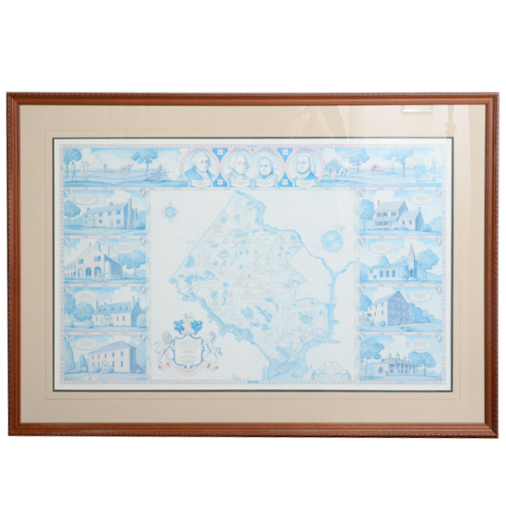 Historical Map of Fairfax County with Landmarks