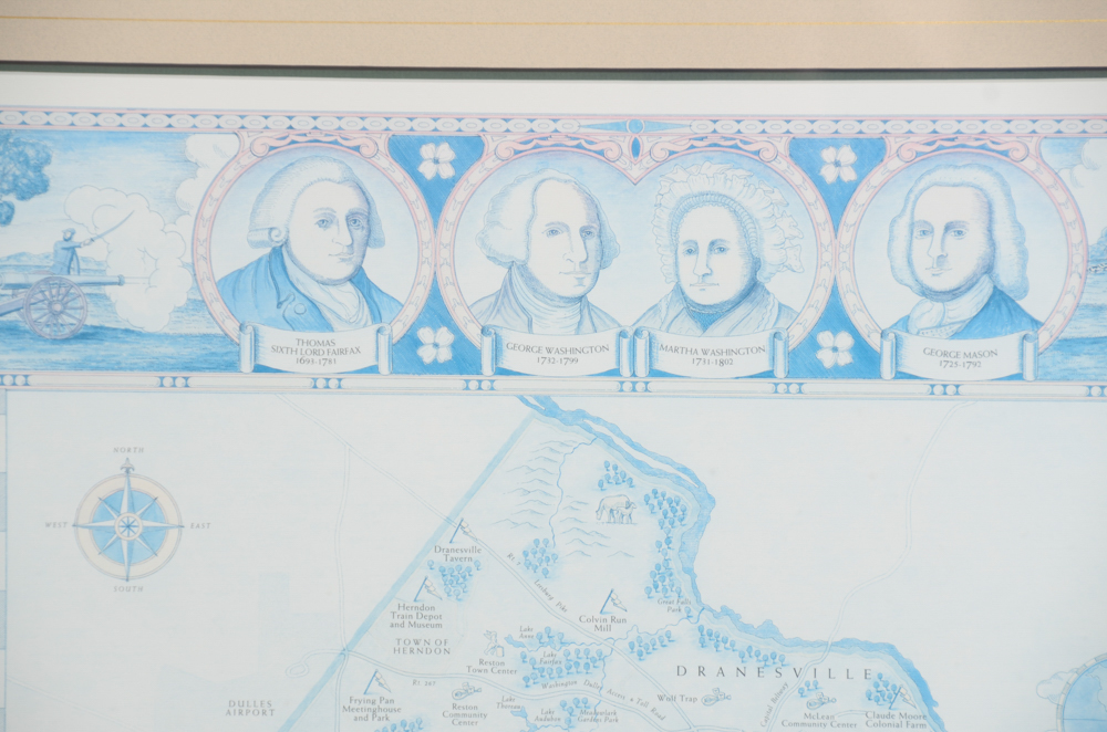 Historical Map of Fairfax County with Landmarks