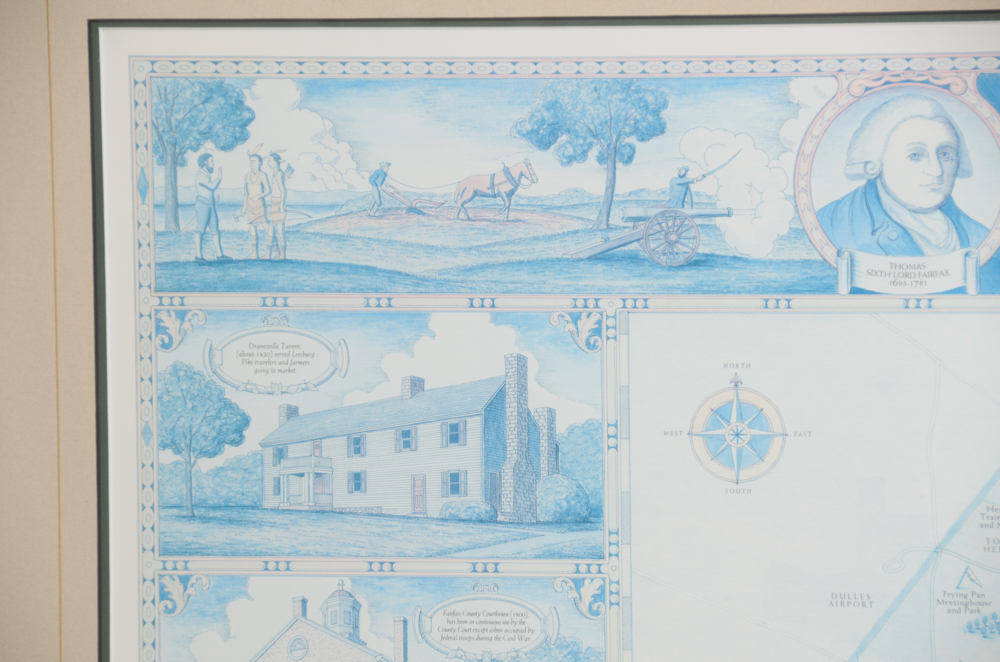 Historical Map of Fairfax County with Landmarks