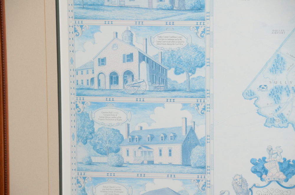 Historical Map of Fairfax County with Landmarks