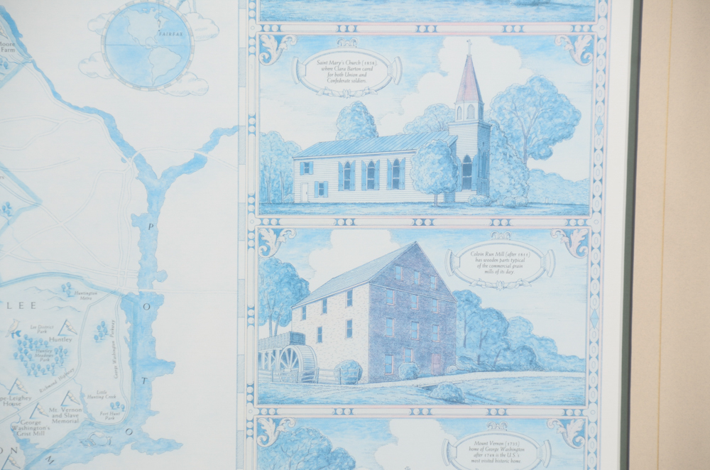 Historical Map of Fairfax County with Landmarks