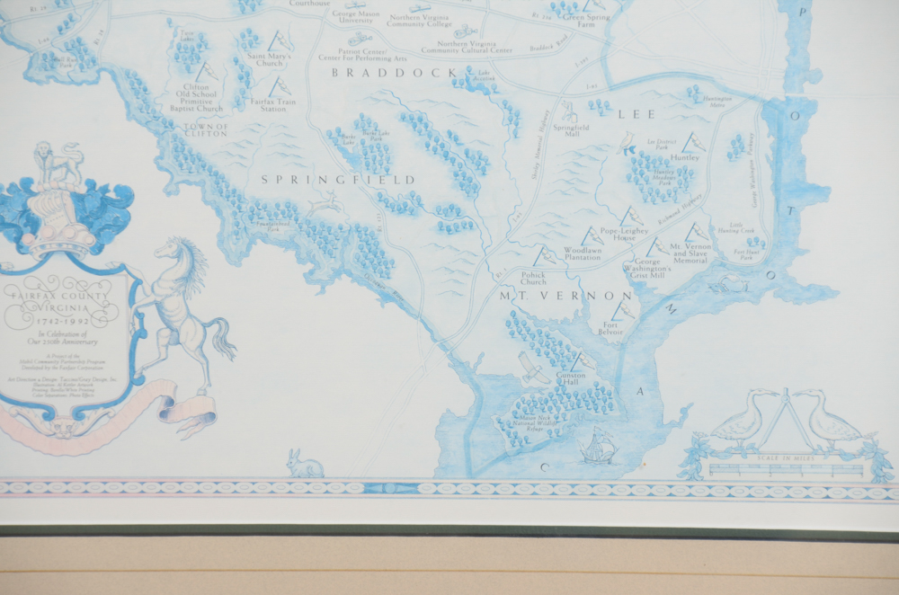 Historical Map of Fairfax County with Landmarks