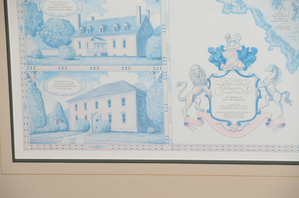 Historical Map of Fairfax County with Landmarks