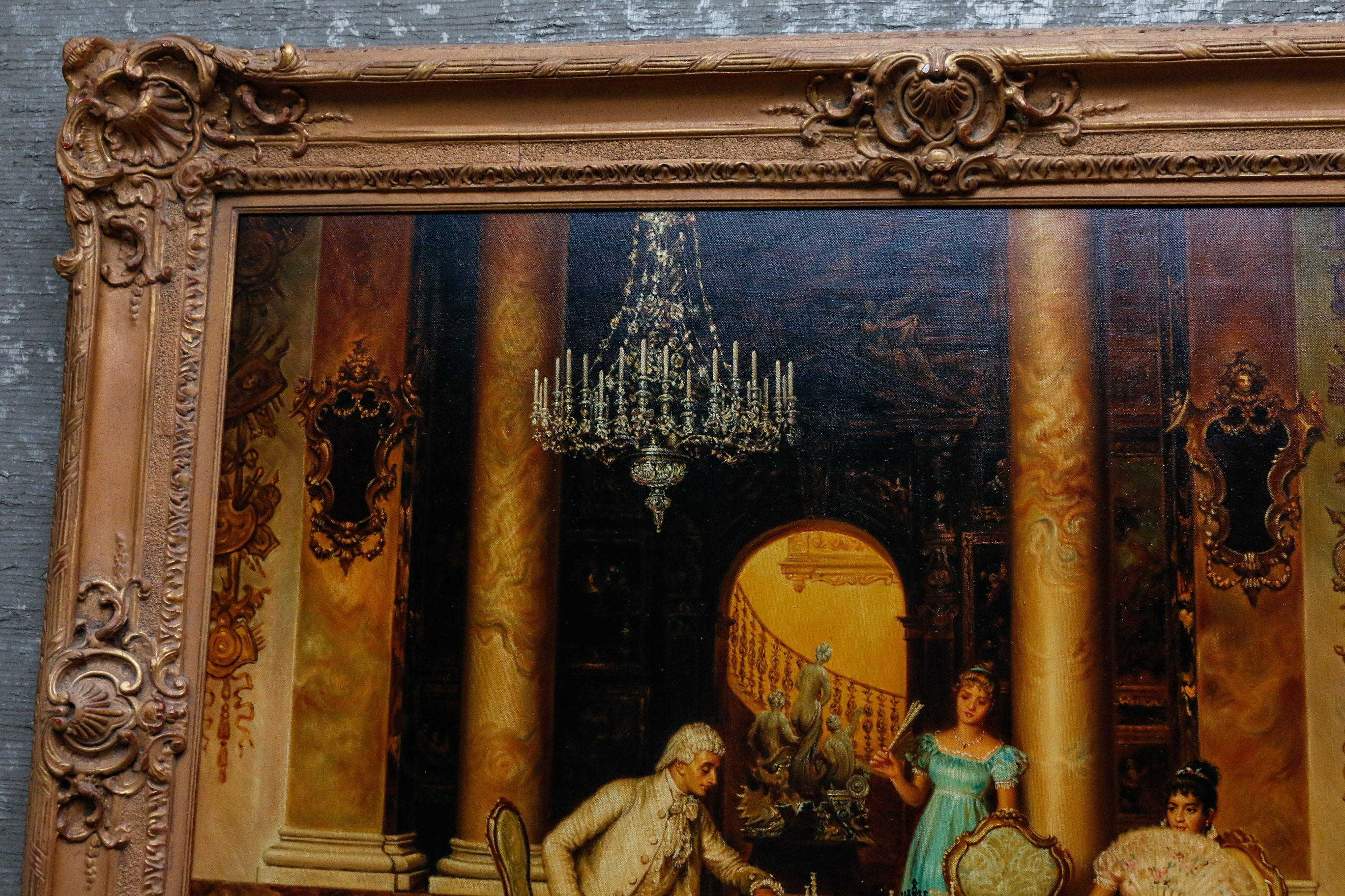 Recreation Painting After "The Checkmate" by Francesco Beda