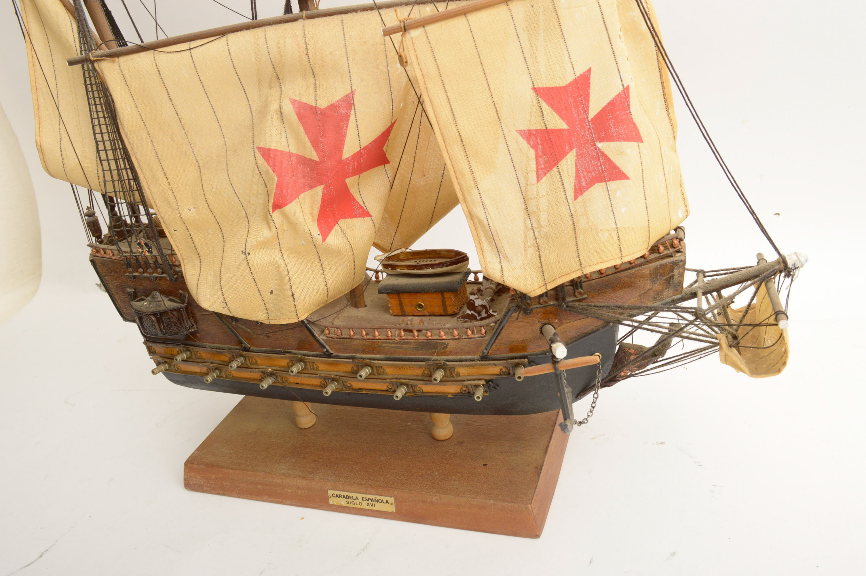 Wooden Model 16th Century Spanish Caravel