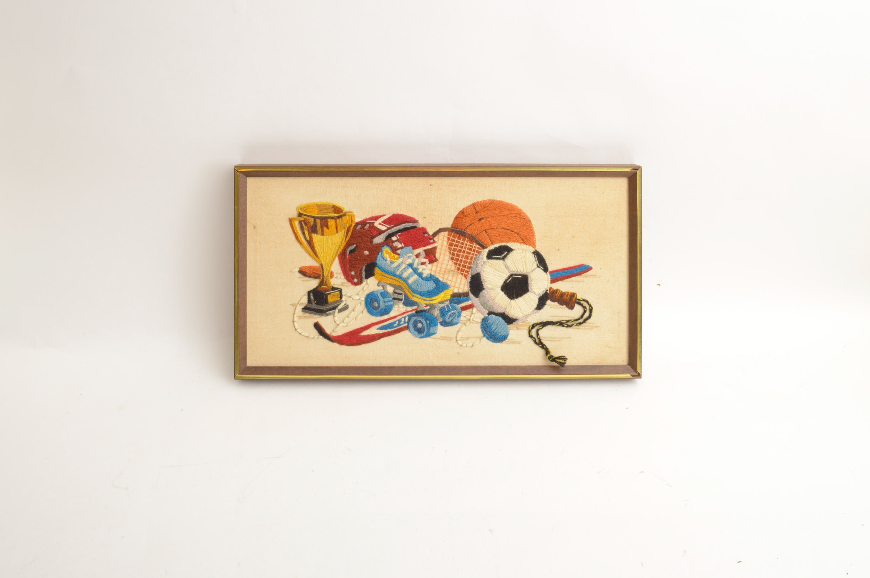 Hand-Stitched Sports Theme Wall Art