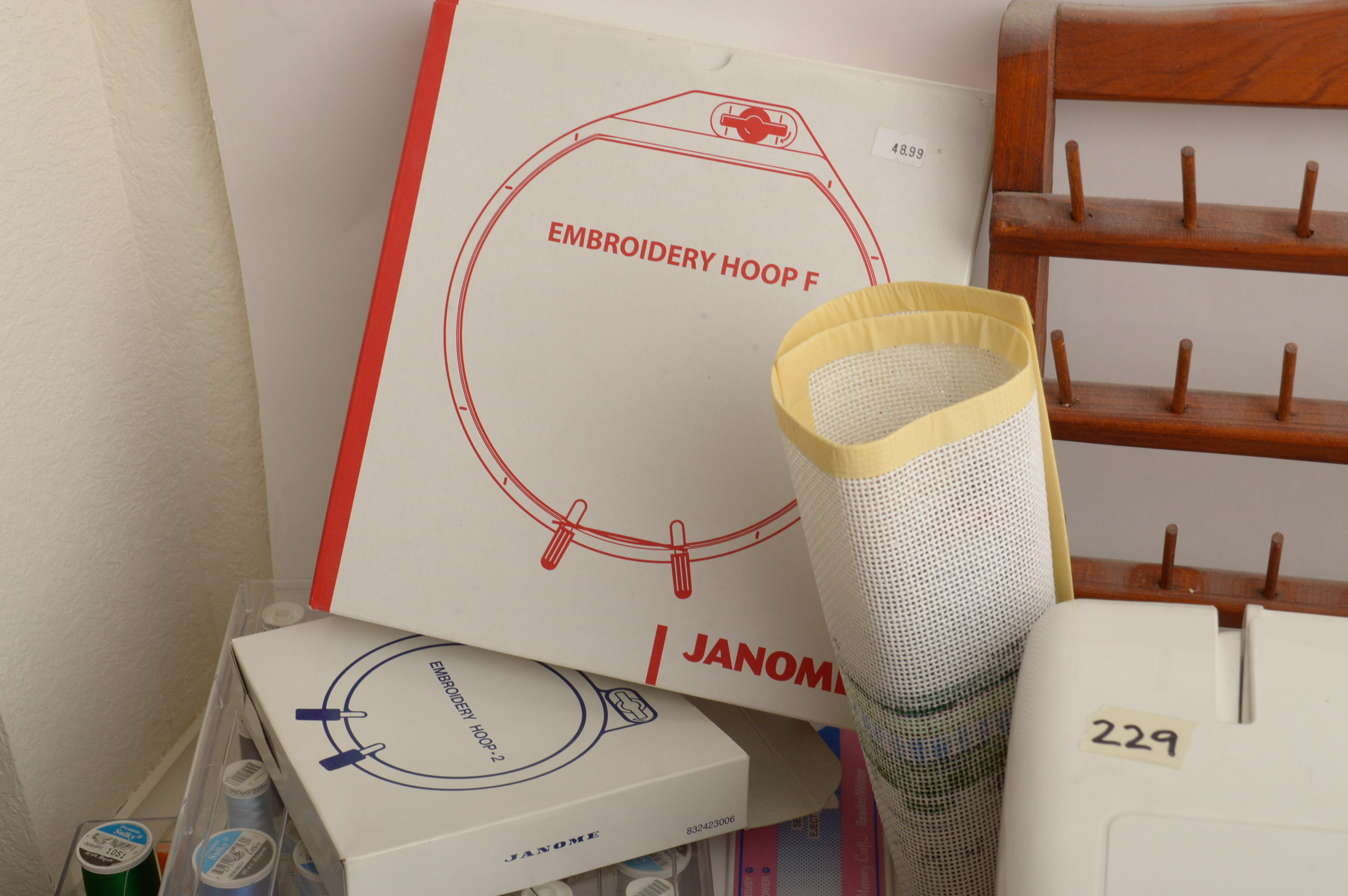 Janome Memory Craft 9000 Sewing Machine and Accessories