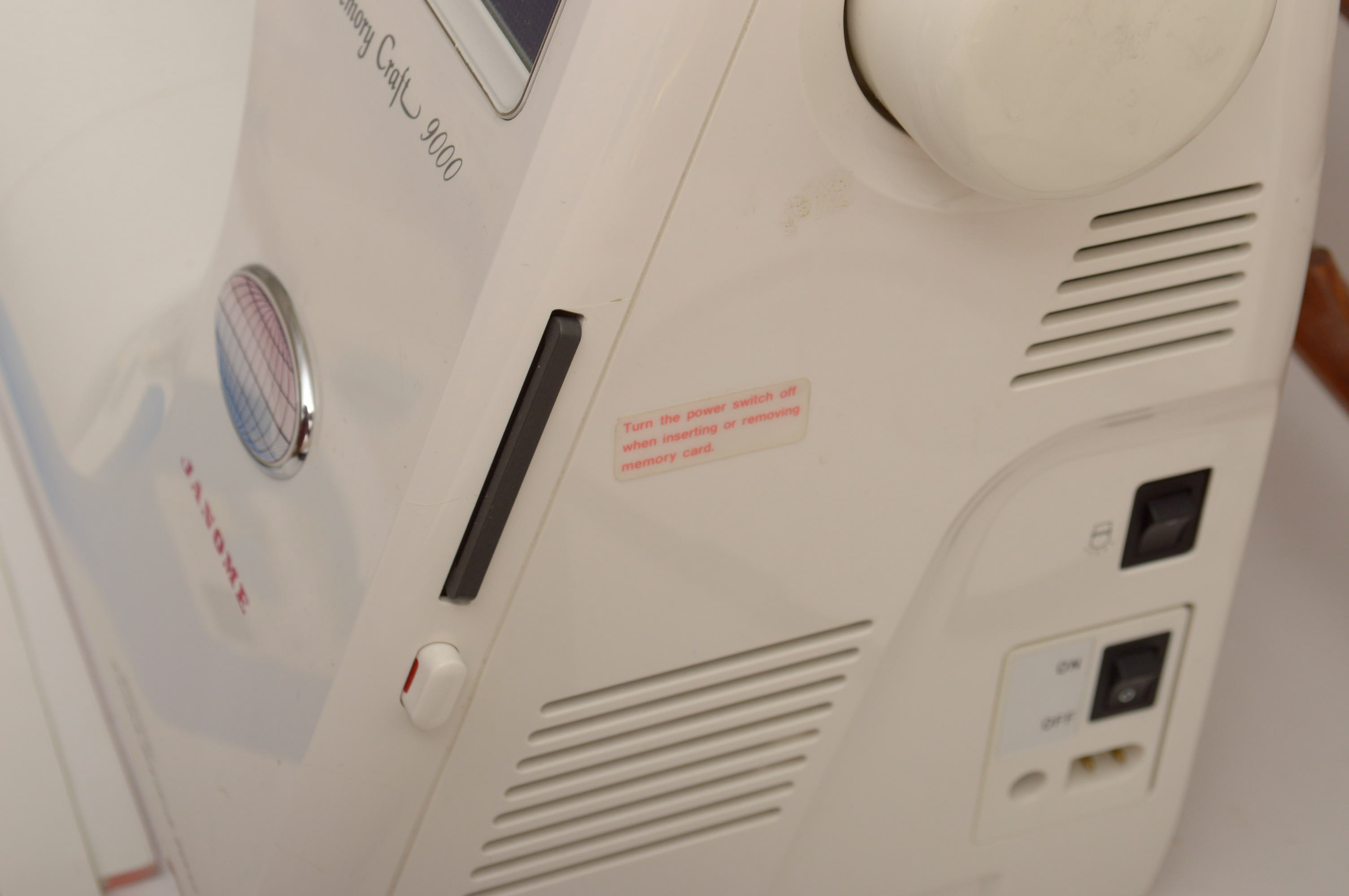 Janome Memory Craft 9000 Sewing Machine and Accessories