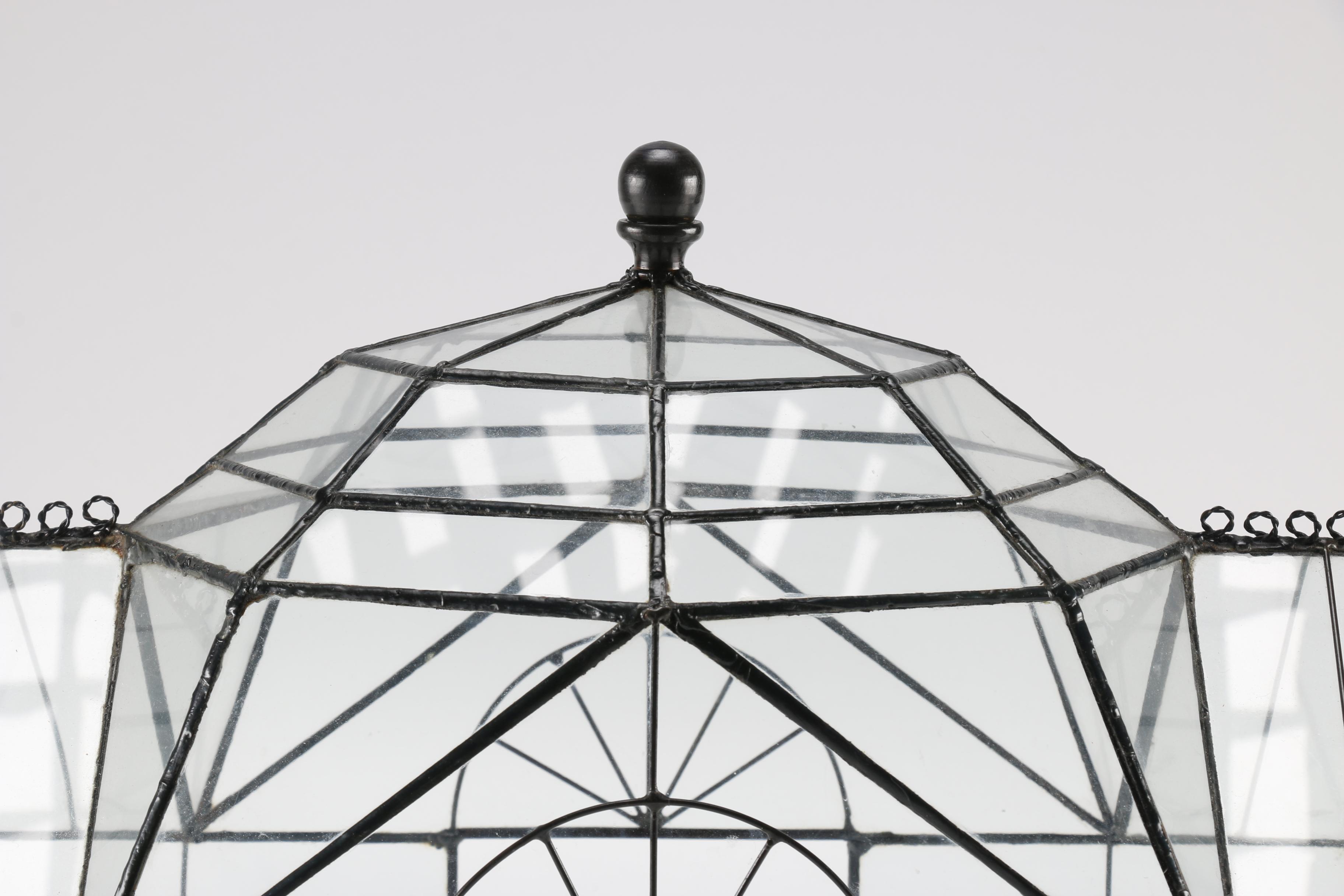 Vintage Glass and Metal Terrarium