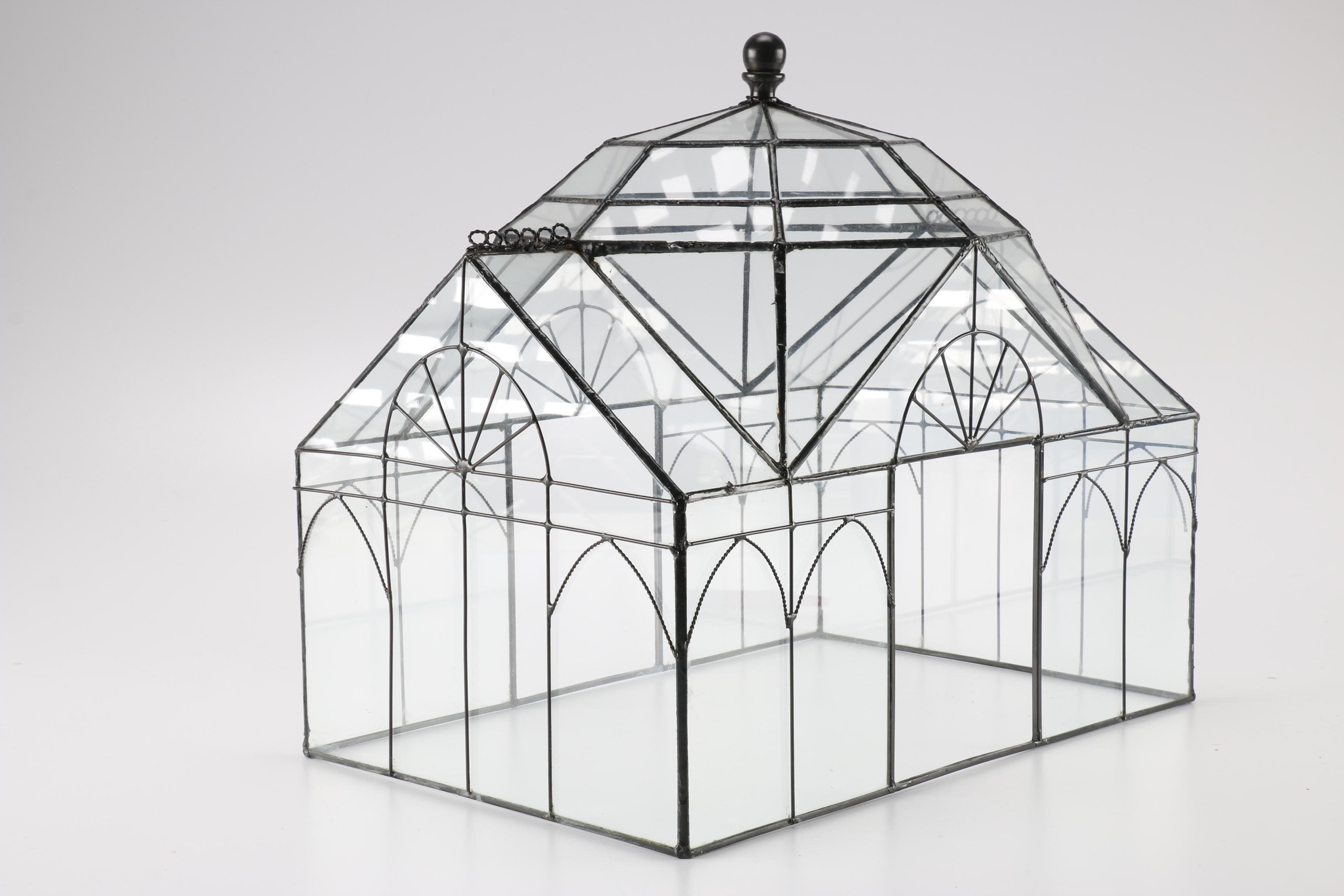 Vintage Glass and Metal Terrarium