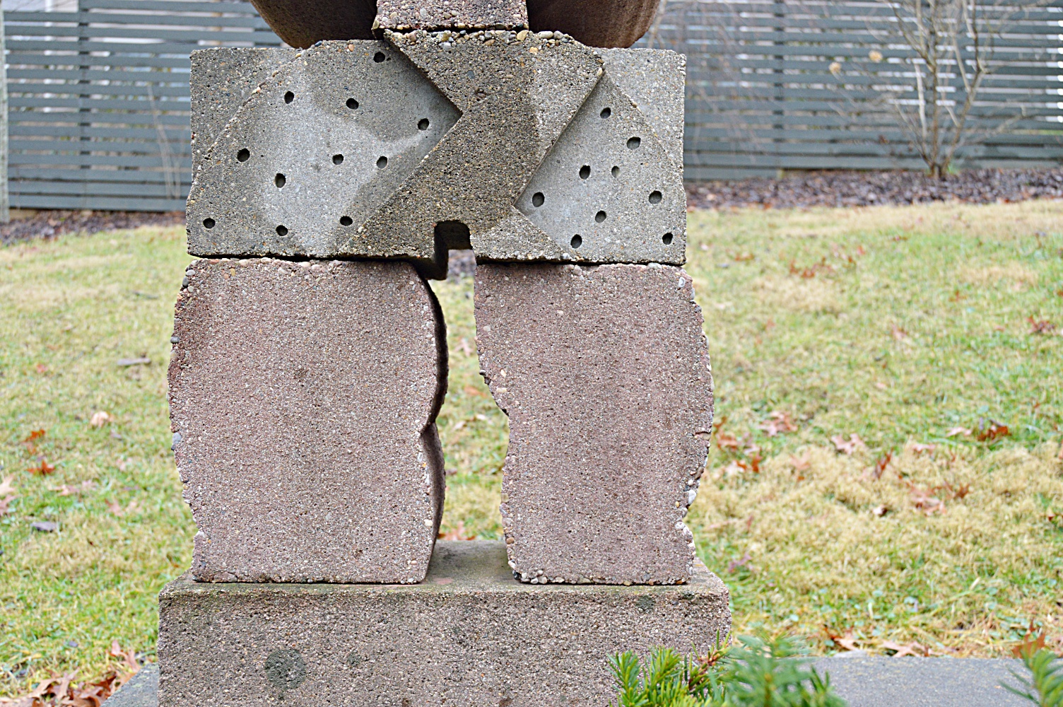 Stuart Fink Cubist Concrete Sculpture of an Elephant