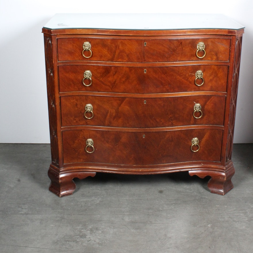 Mahogany Veneer Chest of Drawers by Hickory Chair Co.