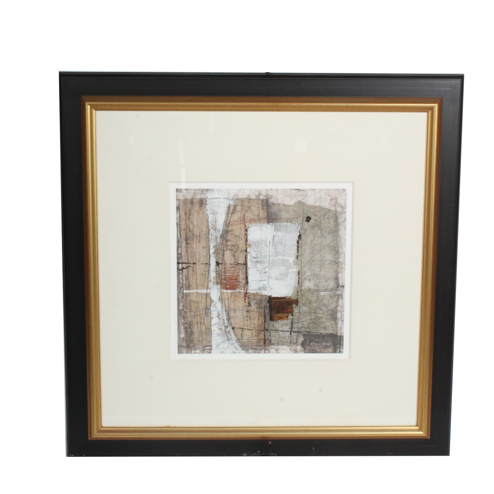 Checo Diego Signed Original Abstract Oil on Paper