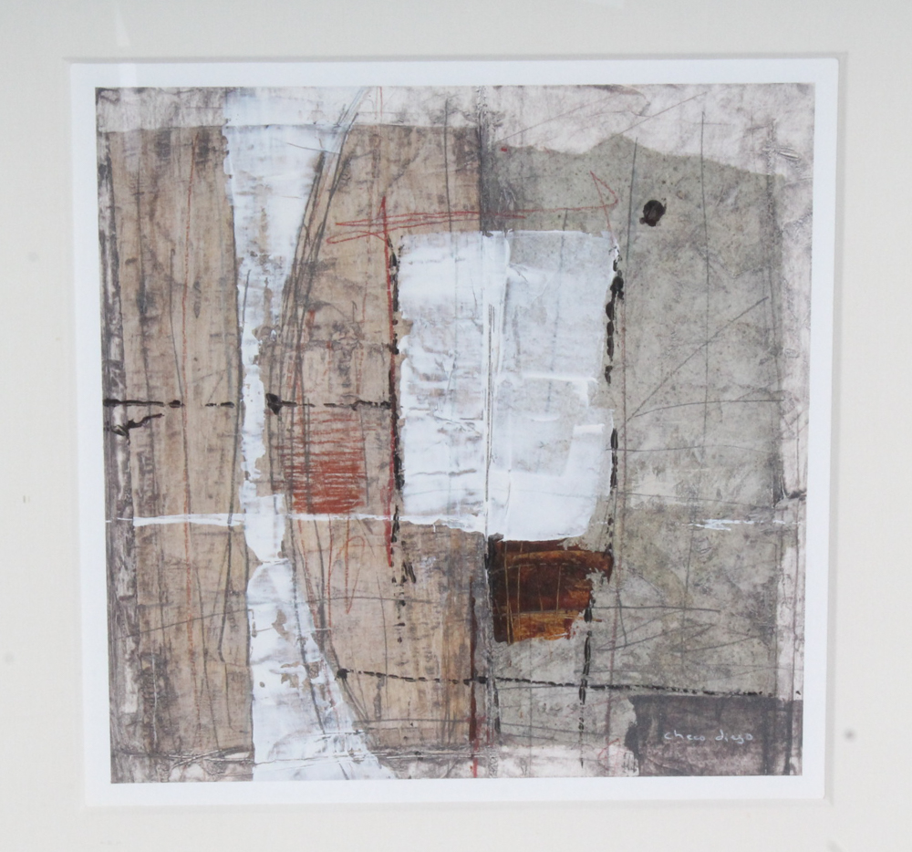 Checo Diego Signed Original Abstract Oil on Paper