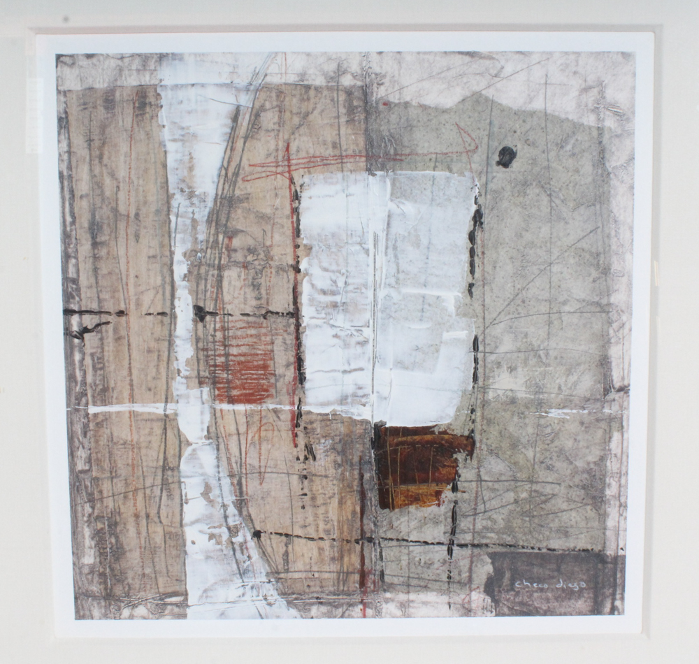 Checo Diego Signed Original Abstract Oil on Paper