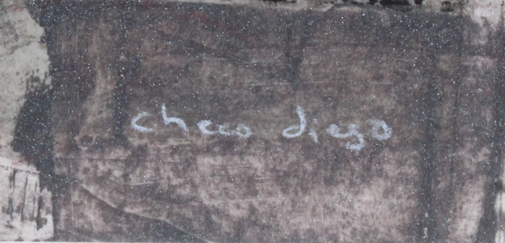 Checo Diego Signed Original Abstract Oil on Paper