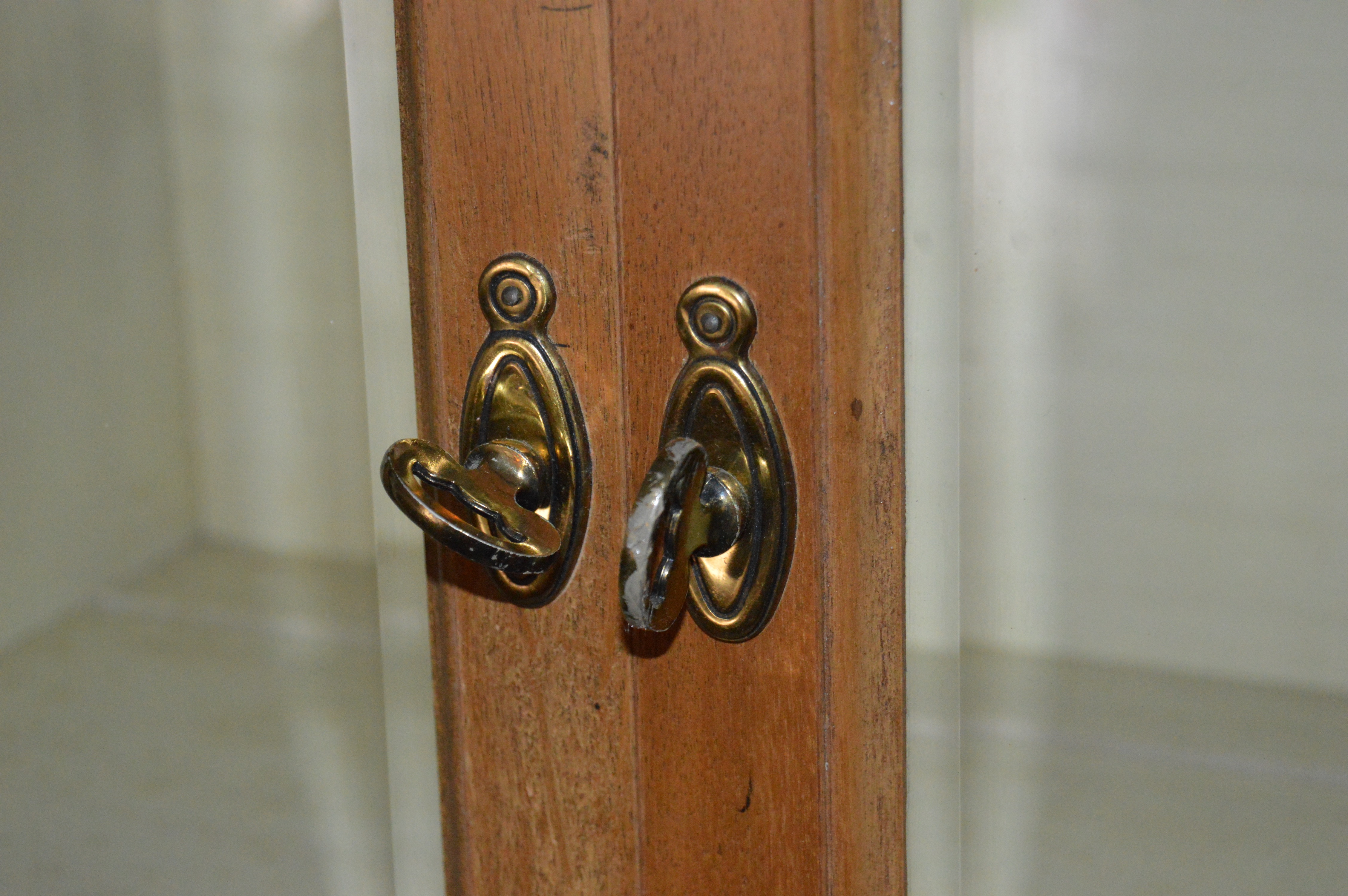 Mid-Century Wood and Glass Dining Hutch