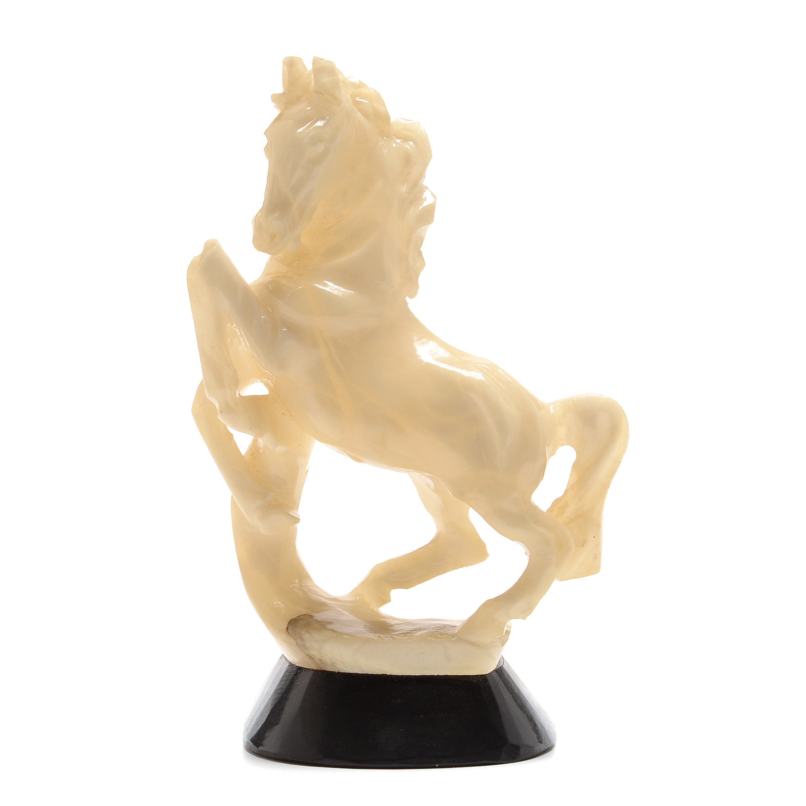 Hand-Carved Italian Alabaster Horse Figurine