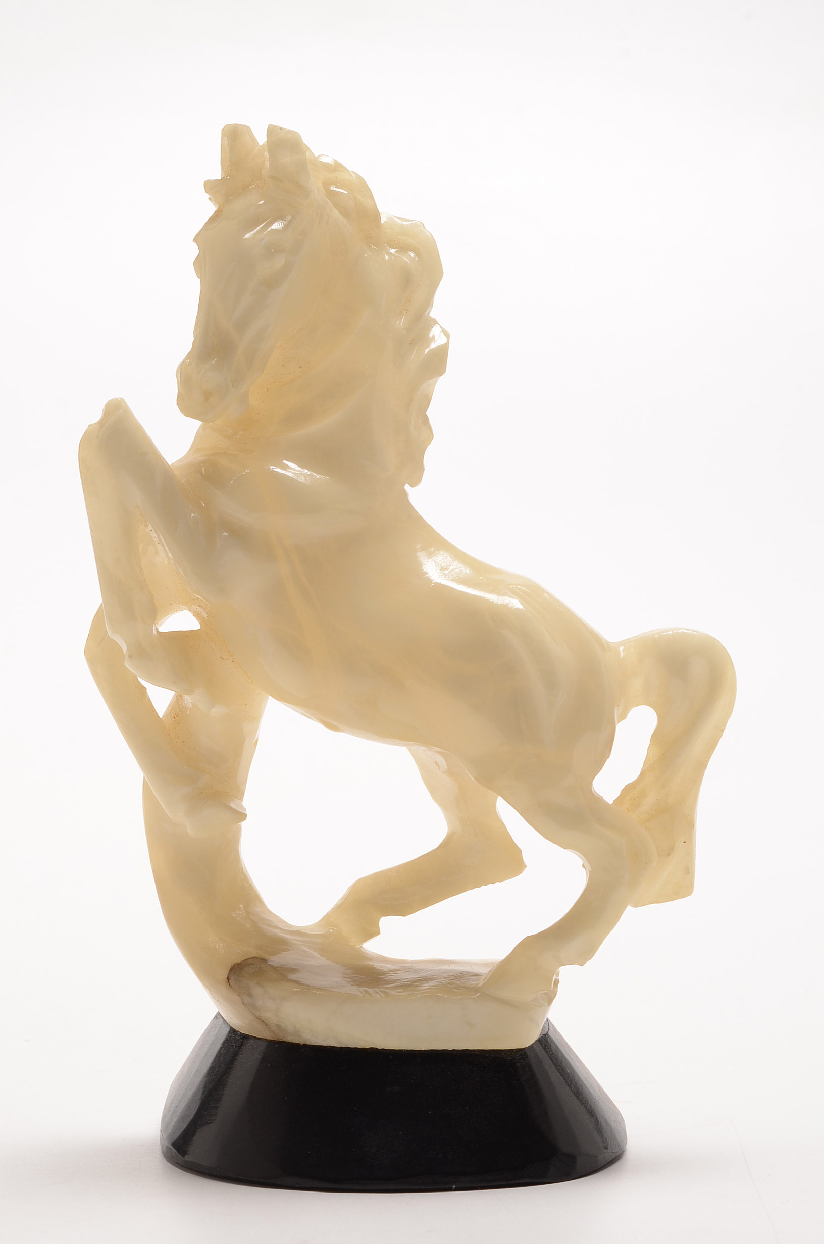 Hand-Carved Italian Alabaster Horse Figurine