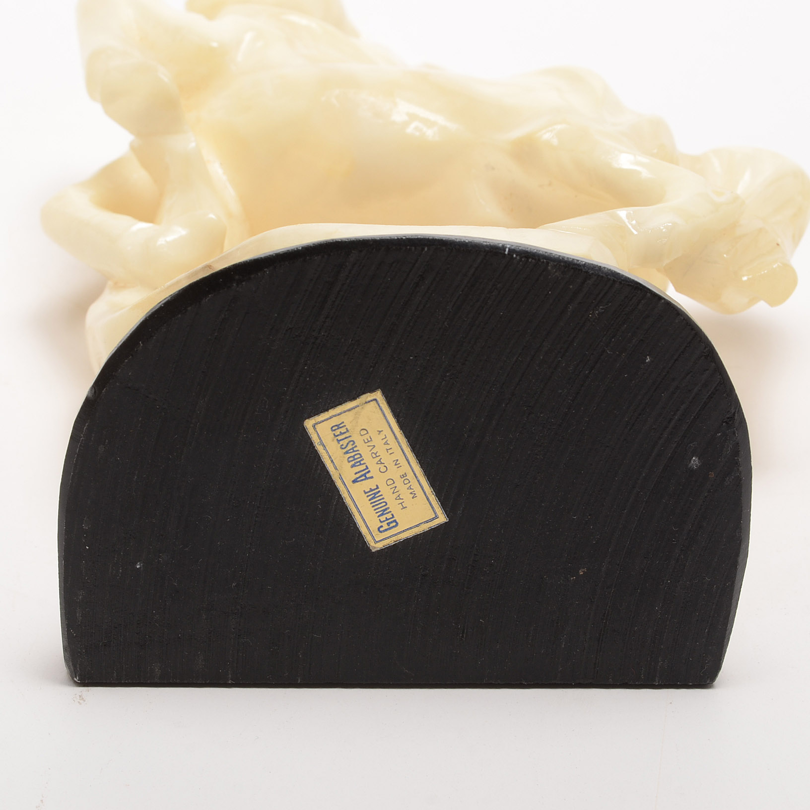 Hand-Carved Italian Alabaster Horse Figurine