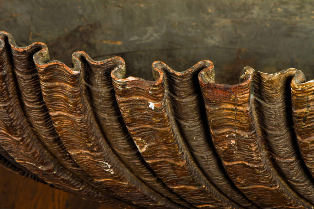 Antique French Provincial Swan Carved Cradle