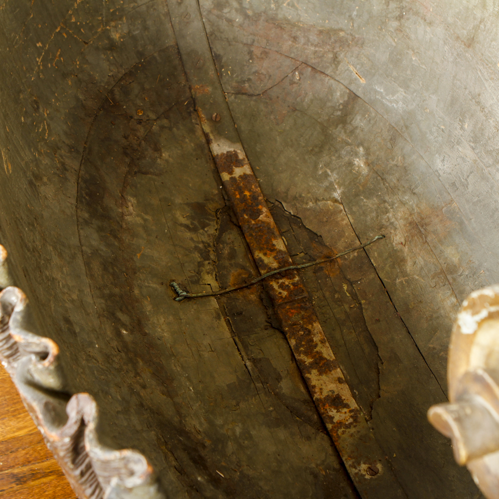 Antique French Provincial Swan Carved Cradle