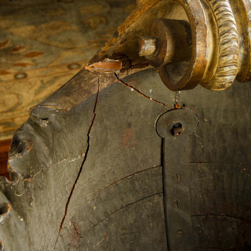 Antique French Provincial Swan Carved Cradle