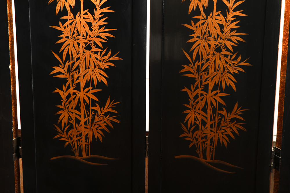 Vintage Hand Painted Tole Folding Screen