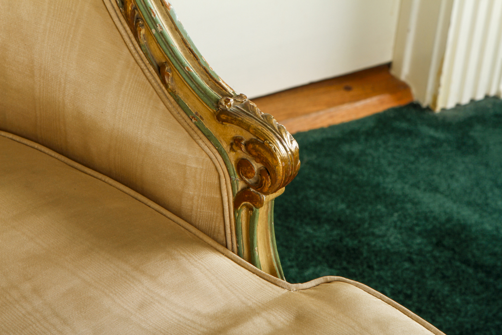 French Louis XV Style Chaise Lounge