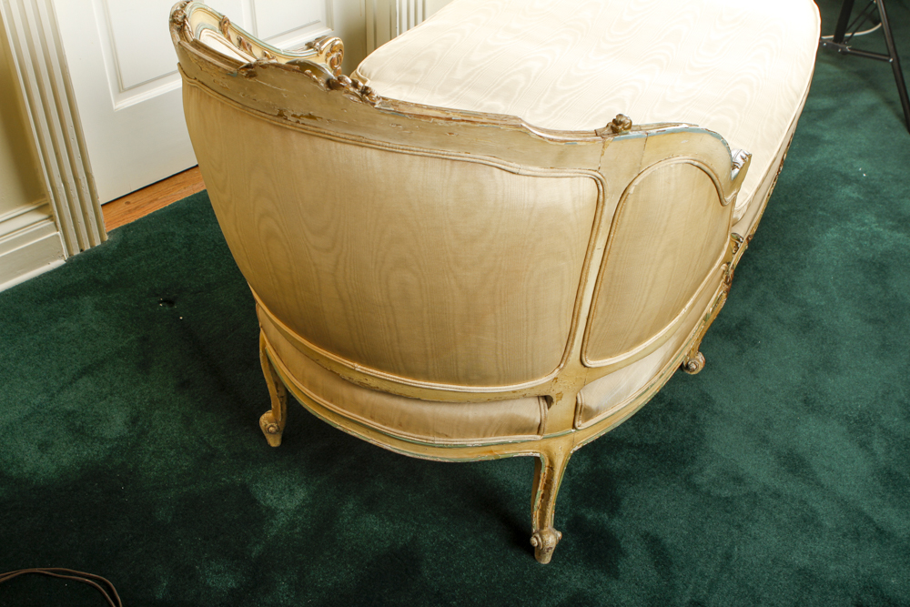 French Louis XV Style Chaise Lounge