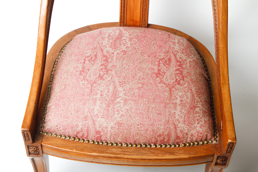 Art Nouveau Wooden Accent Chair