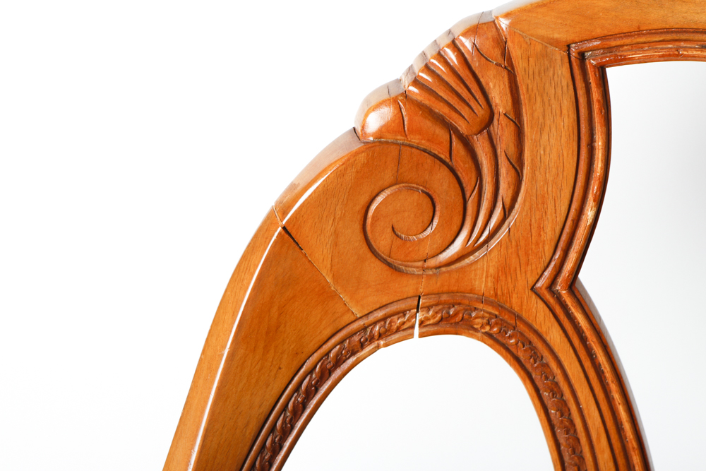 Art Nouveau Wooden Accent Chair